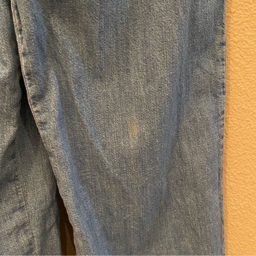 TOPSHOP Women Blue Tie Front Keyhole Denim Cropped Jumpsuit Size 2 - Picture 7 of 8